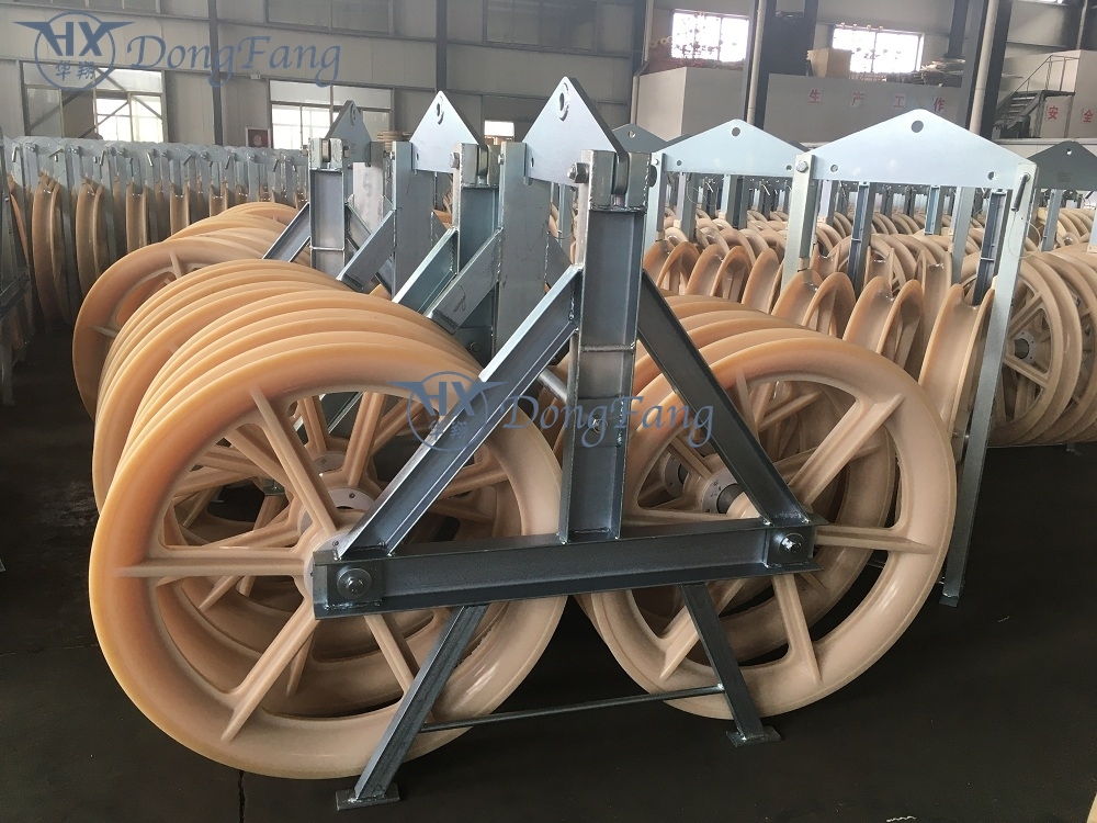 Tandem Wheels Stringing Pulley Blocks